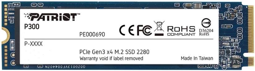 SSD накопитель Patriot Memory P300P128GM28 M.2 2280 128 ГБ (P300P128GM28) - купить в Эльдорадо, цена на Мегамаркет