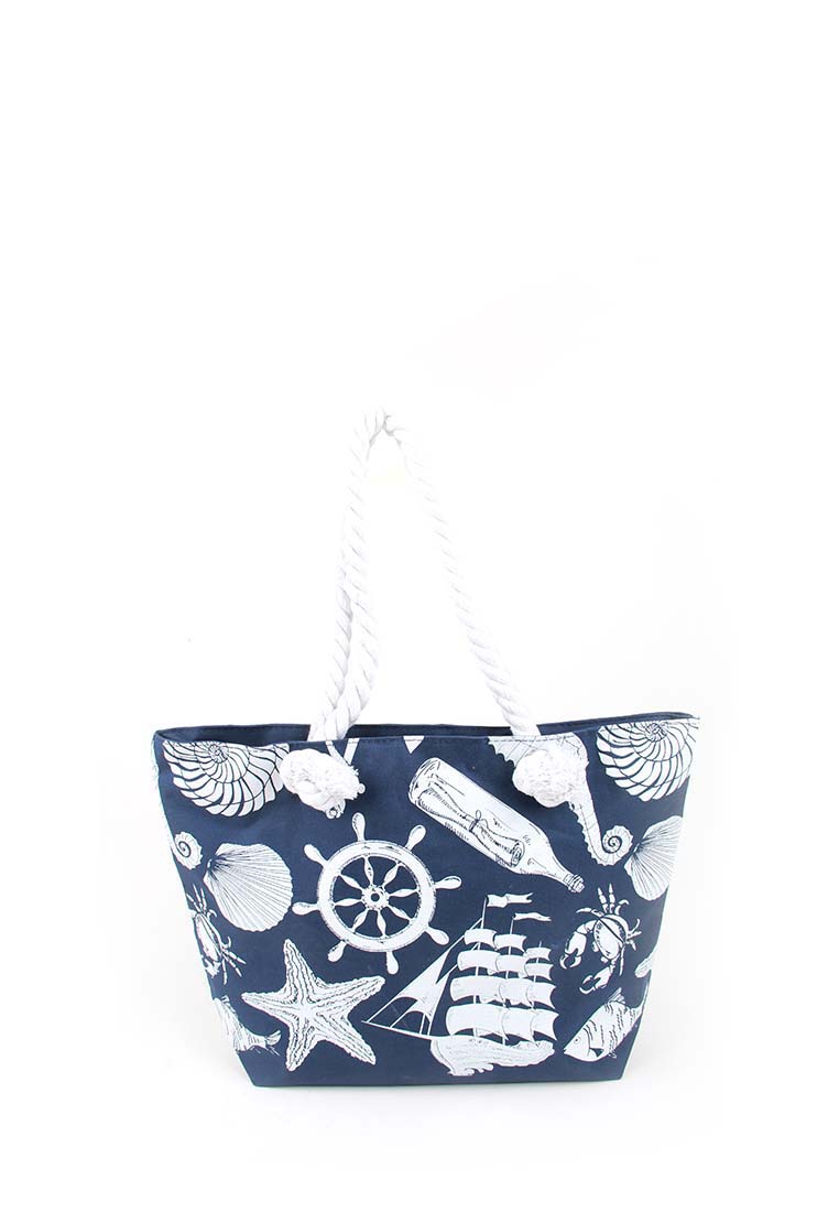 Пляжная сумка женская Daniele Patrici A27207 темно-синяя/белая