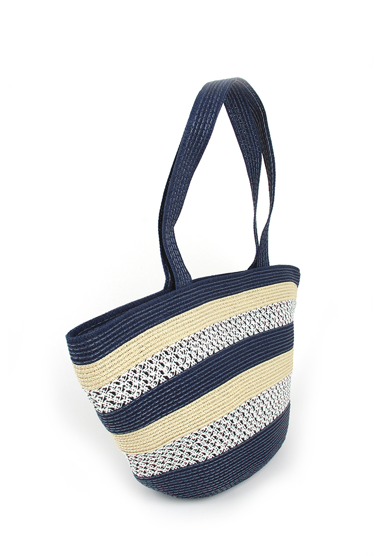 Пляжная сумка женская Daniele Patrici A26412 темно-синяя/бежевая