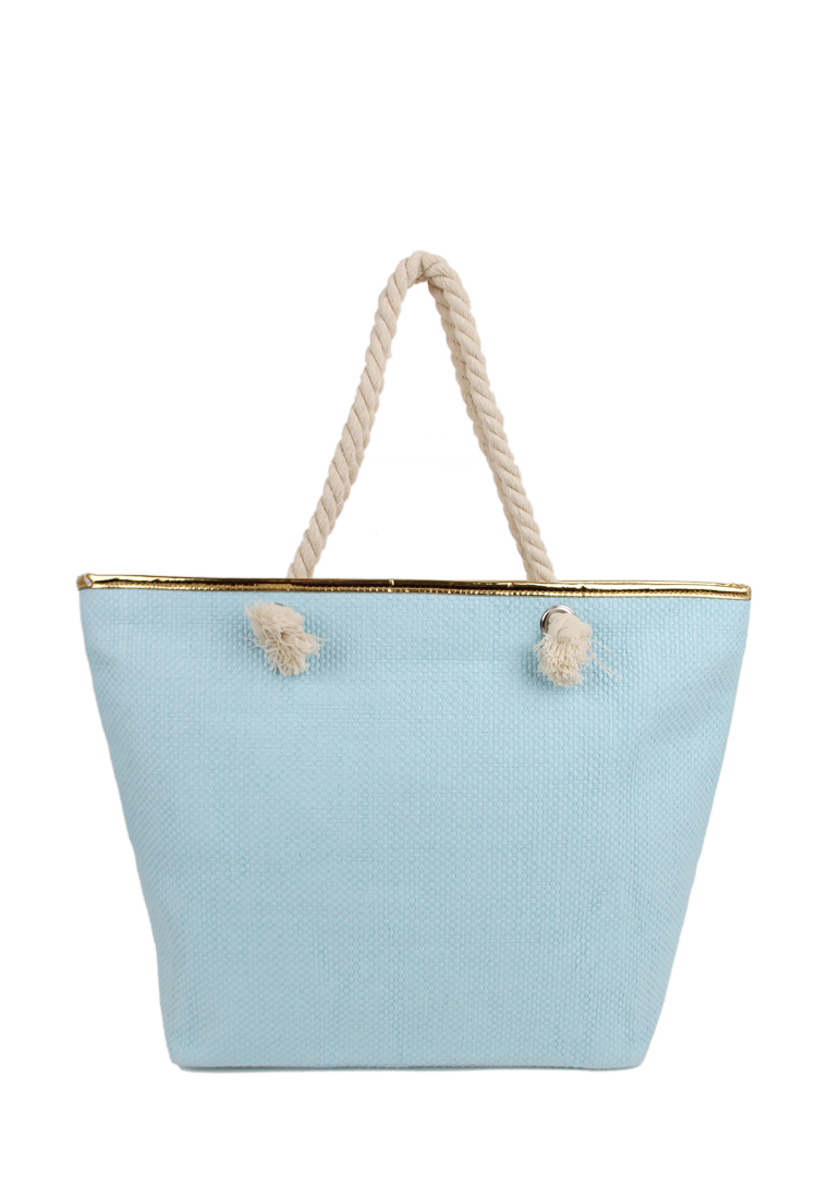 Пляжная сумка женская Daniele Patrici A39914 голубая/золотистая
