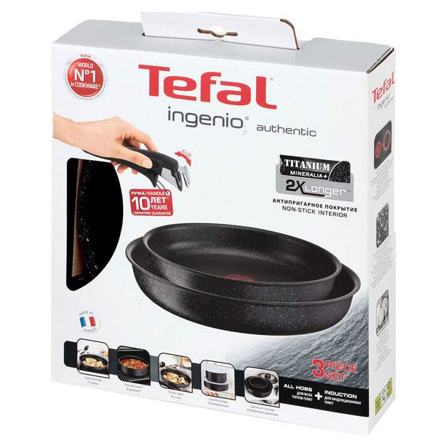 Набор посуды Tefal Ingenio Authentic L6719072 Черный