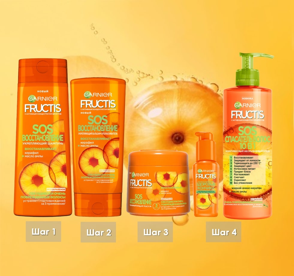 Garnier fructis sos восстановление для секущихся и поврежденных волос маска