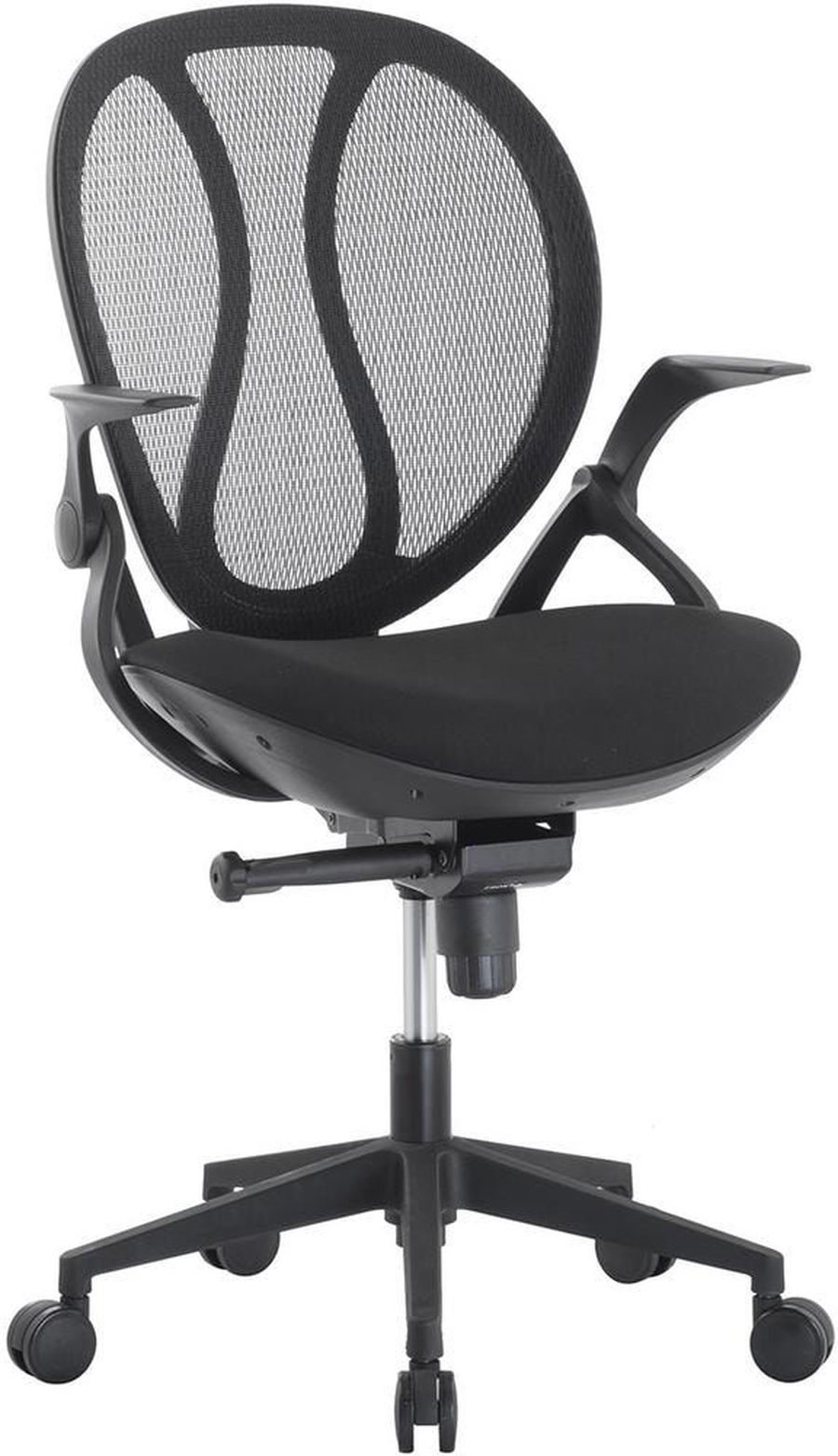 Офисное кресло Shell/Сиденье ткань черная/Спинка сетка черная
