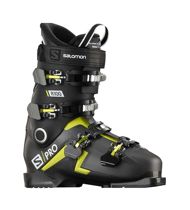Горнолыжные ботинки Salomon S/Pro R 100 2020, belluga/black/acid green, 25.5