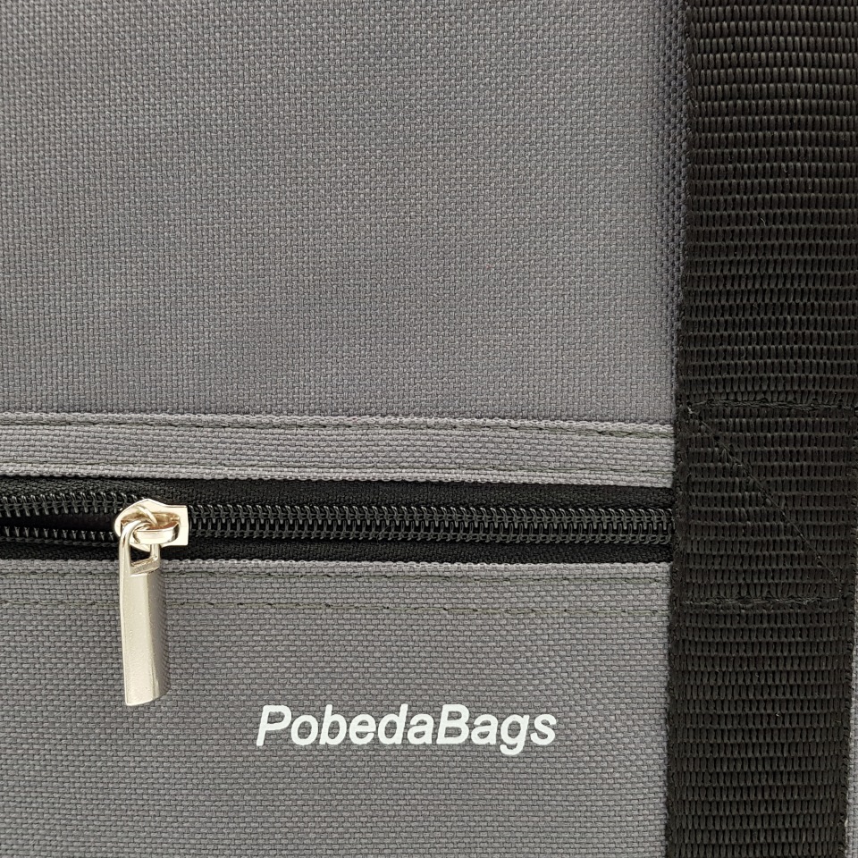 Дорожная сумка Pobedabags Стандарт серая 36 x 30 x 27 см