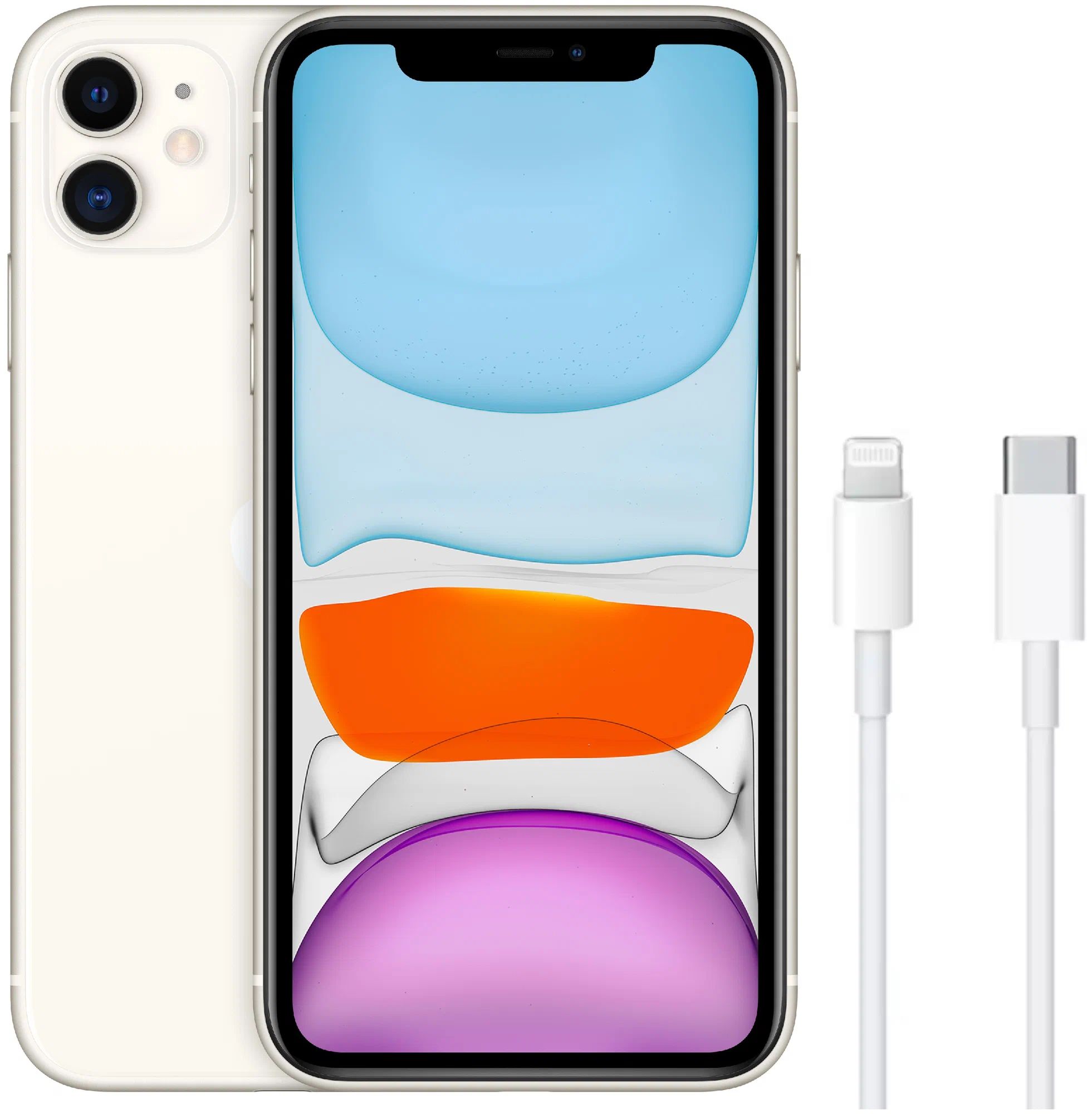 Смартфон Apple iPhone 11 64GB nanoSim/eSim White - купить в  AndroidMegaMarket, цена на Мегамаркет