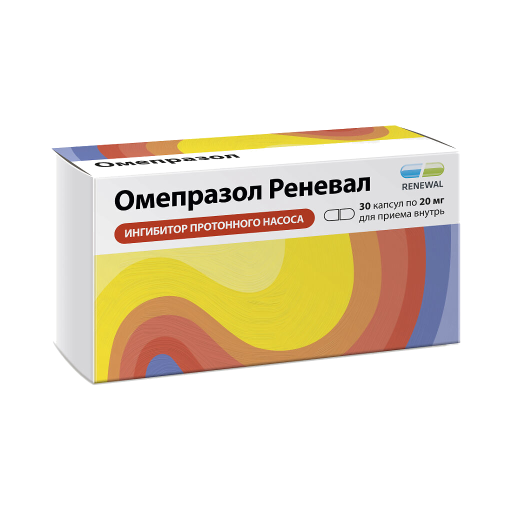 Омепразол Реневал капсулы кишечнорастворимые 20 мг 30 шт. - купить в ...