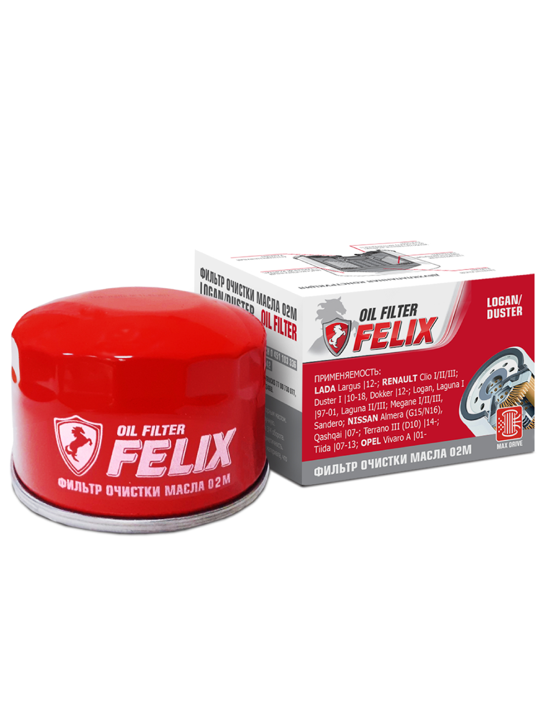 FELIX Фильтр масляный Лада Ларгус, Renault 02 М (FELIX) - купить в ...