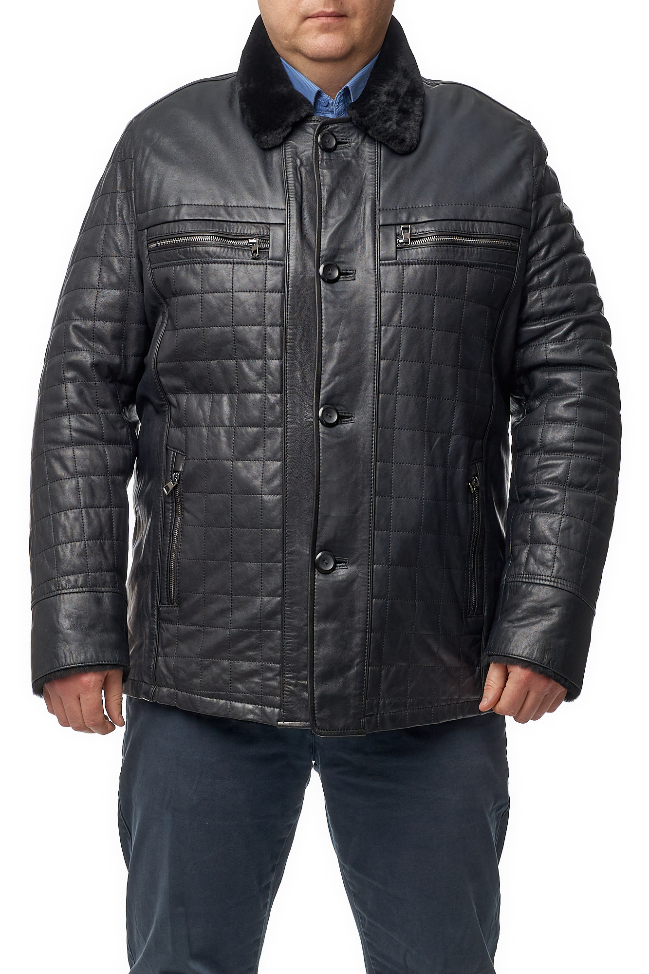 Кожаная куртка мужская PDONNA коричневая - купить в Москве, цены на Мегамаркет