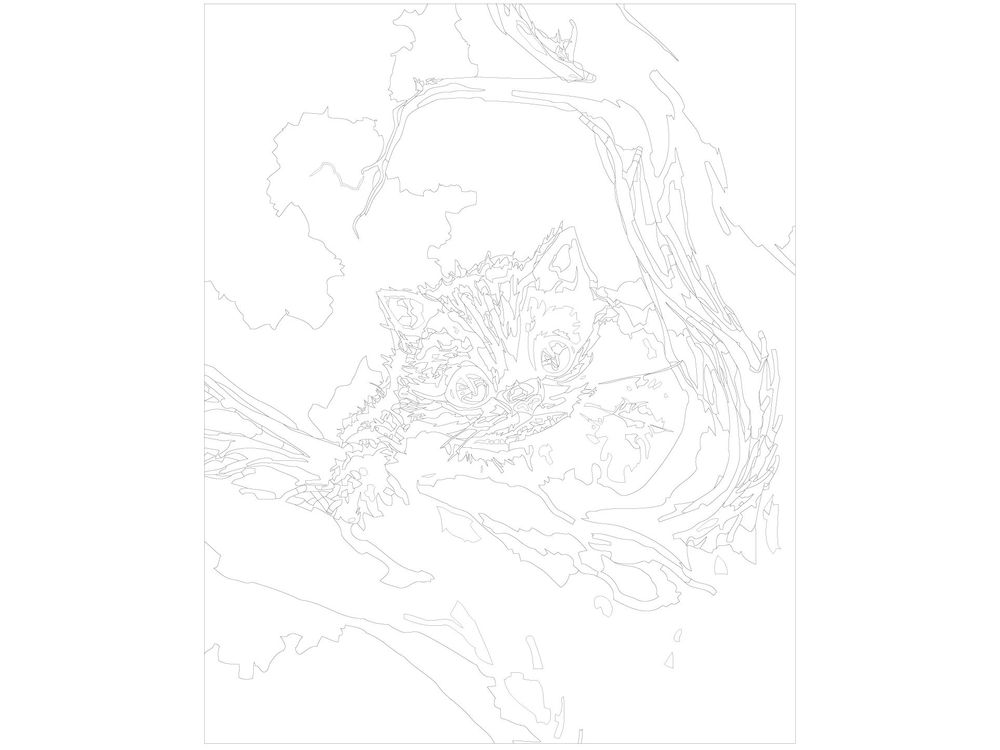 Чеширский кот картина по номерам схема