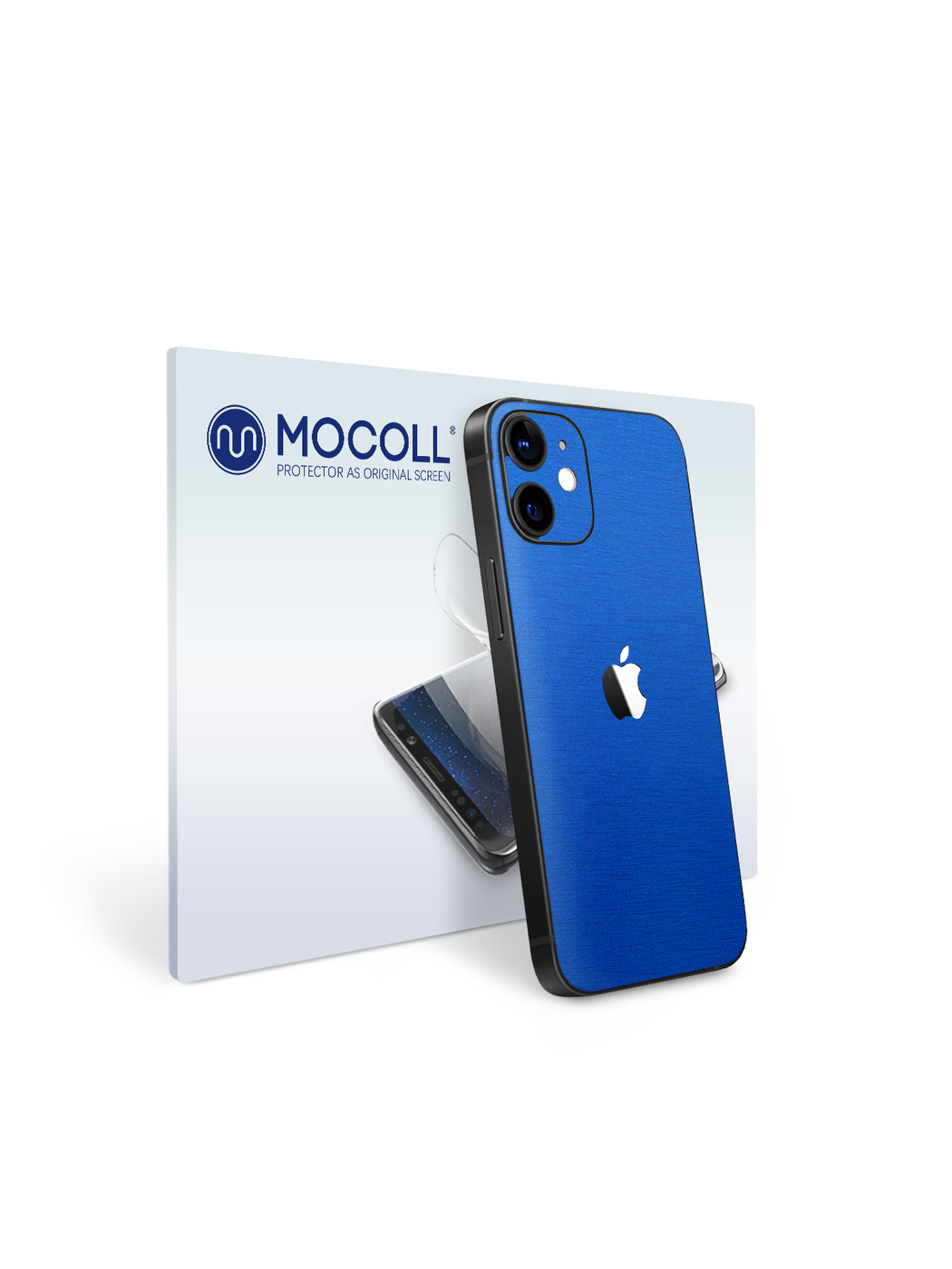 Пленка защитная MOCOLL для задней панели (Half Cover) Apple iPhone 12 Mini  Металлик Синий, купить в Москве, цены в интернет-магазинах на Мегамаркет