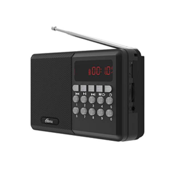 Радиоприемник Ritmix RPR-001 usb, microSD,87,5-108 МГц , встроенный аккумулятор - чёрный, купить в Москве, цены в интернет-магазинах на Мегамаркет