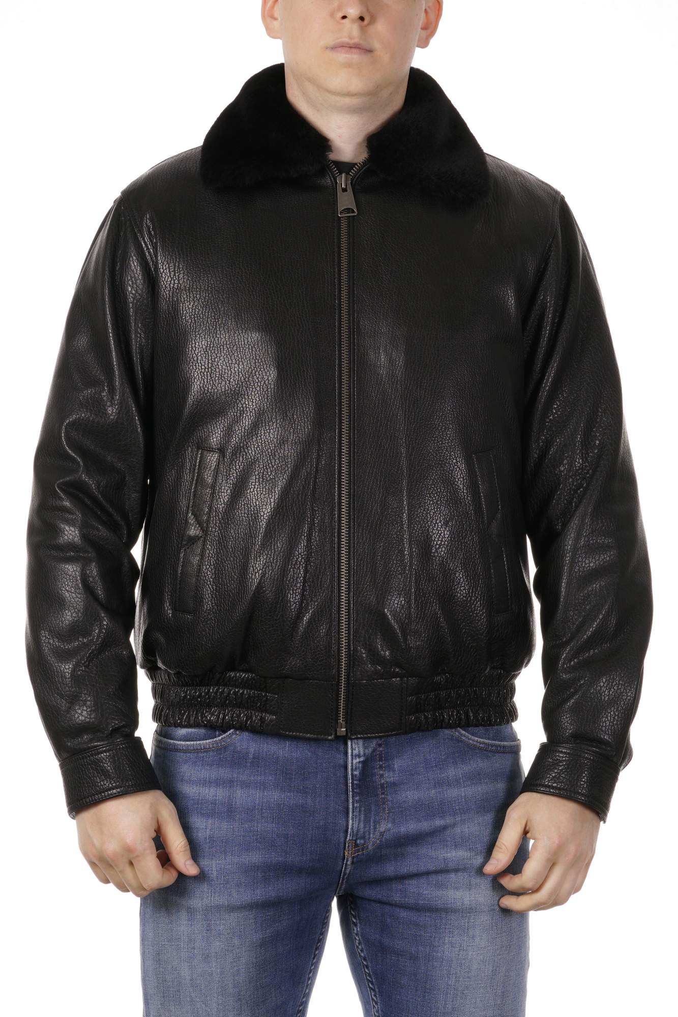 Кожаная куртка мужская PDONNA черная - купить в МОСМЕХА, цена на Мегамаркет