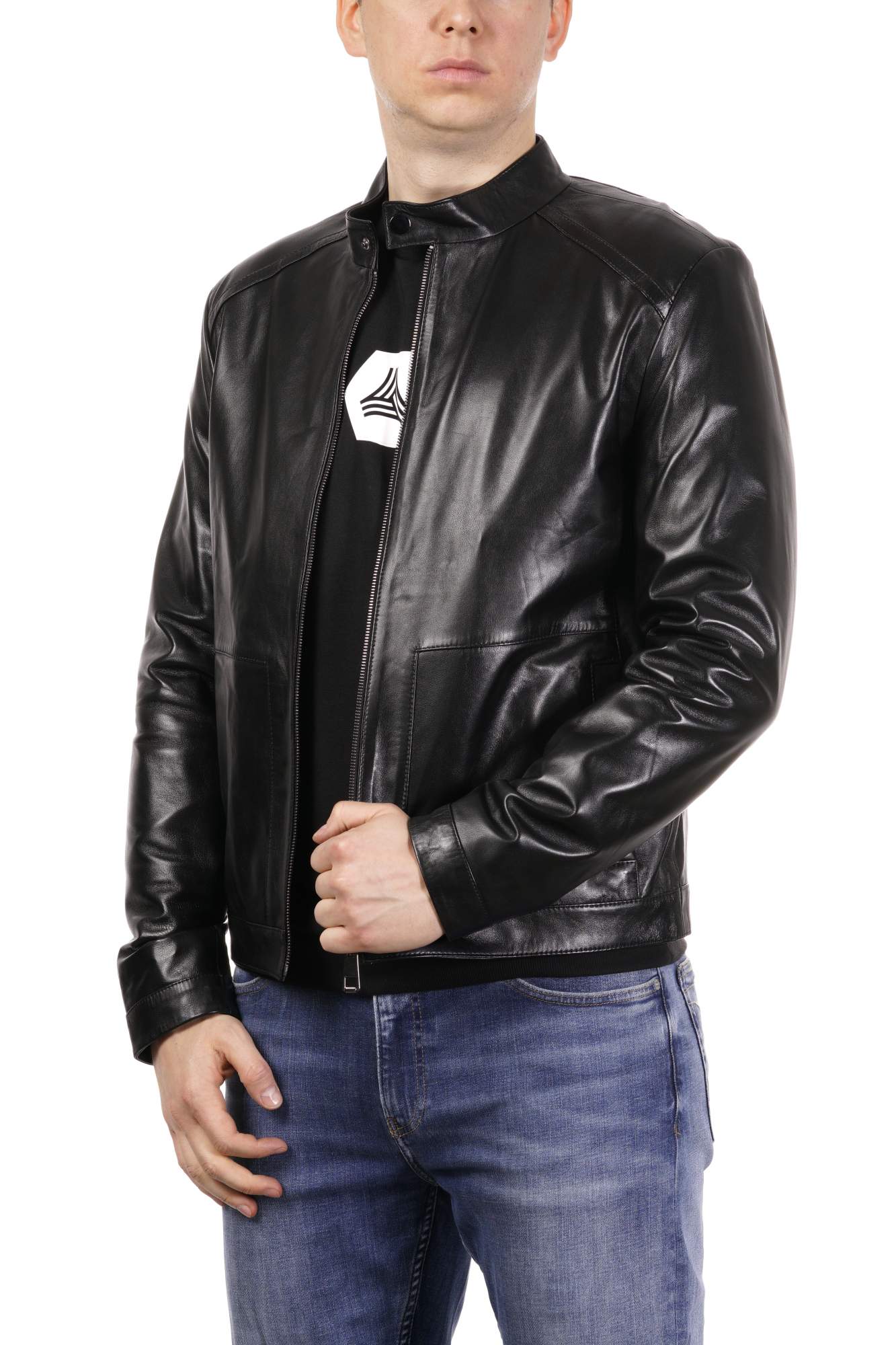 Hugo boss best sale nocan leather jacket