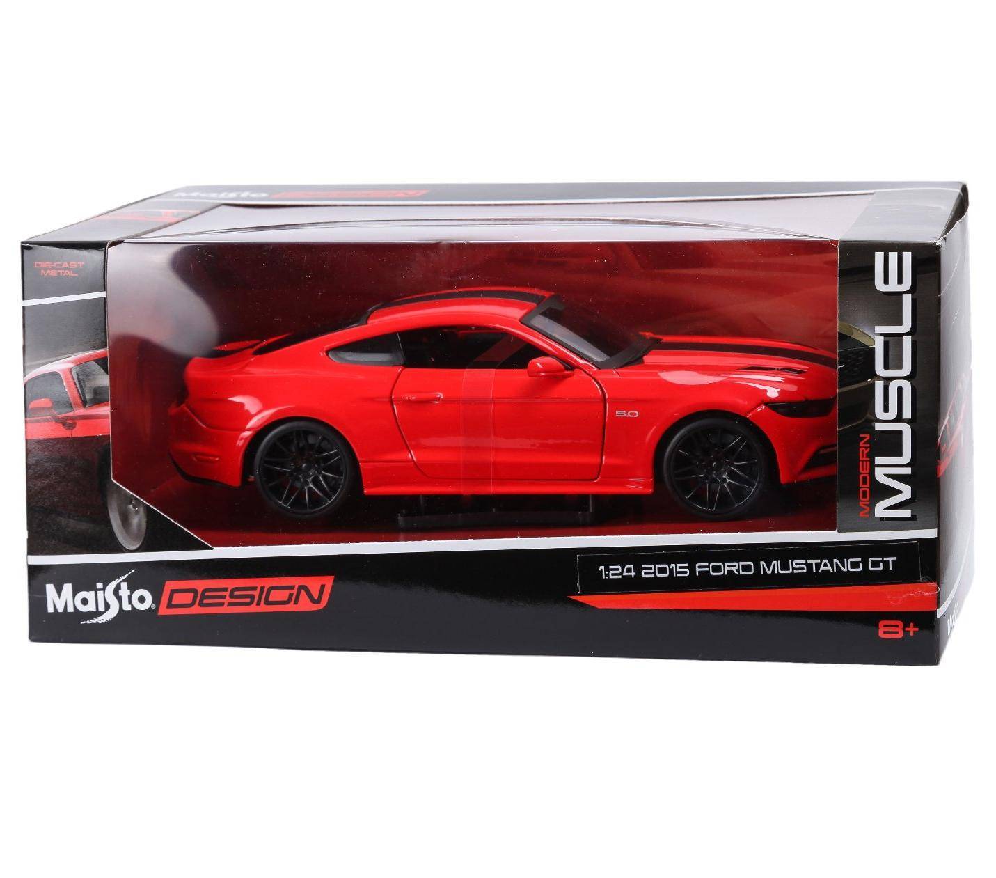 Машинка Maisto 1:24 Ford Mustang GT Год постройки 2015, красная – купить в  Москве, цены в интернет-магазинах на Мегамаркет