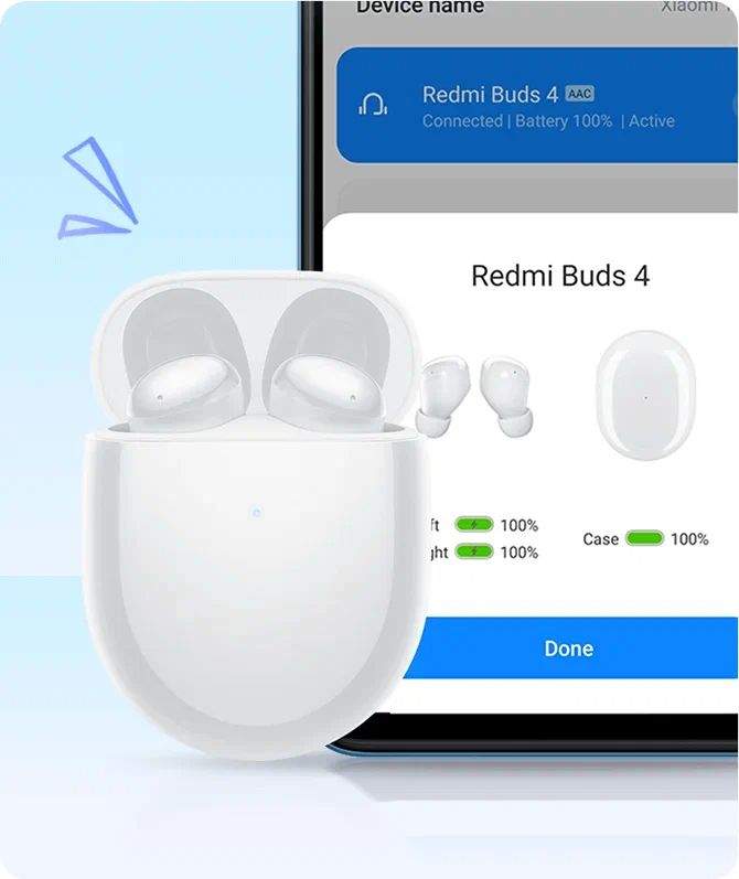 Как подключить наушники редми бадс 4 Беспроводные наушники Redmi Buds 4 White (BHR5846GL) - купить в TechTouch, цена 