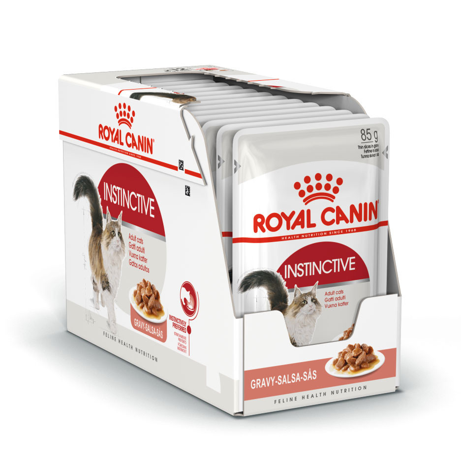 Влажный корм для кошек Royal Canin Instinctive с мясом в соусе, 28шт по 85г - купить в Зоомаркет, цена на Мегамаркет