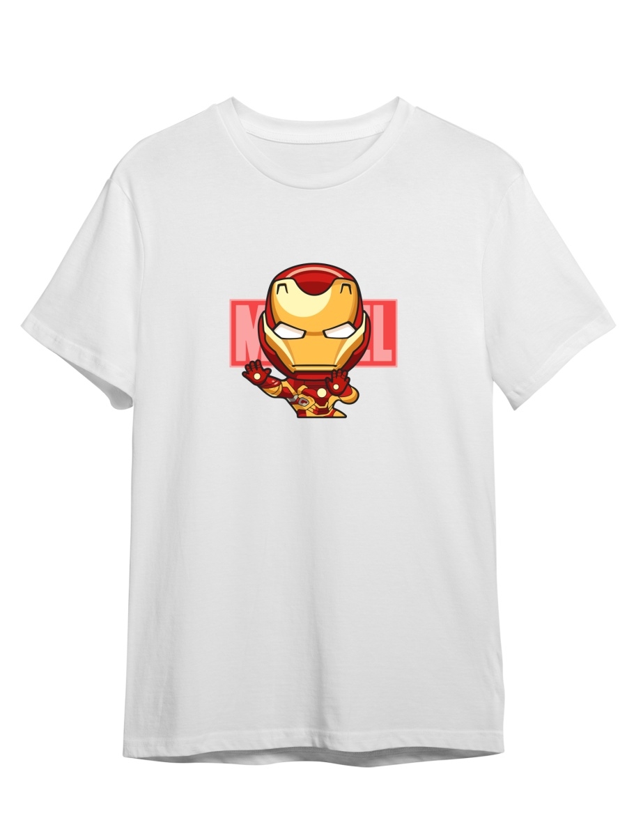 Футболка унисекс СувенирShop Iron Man/Железный человек/Тони Старк 13 белая  M (46-48) – купить в Москве, цены в интернет-магазинах на Мегамаркет