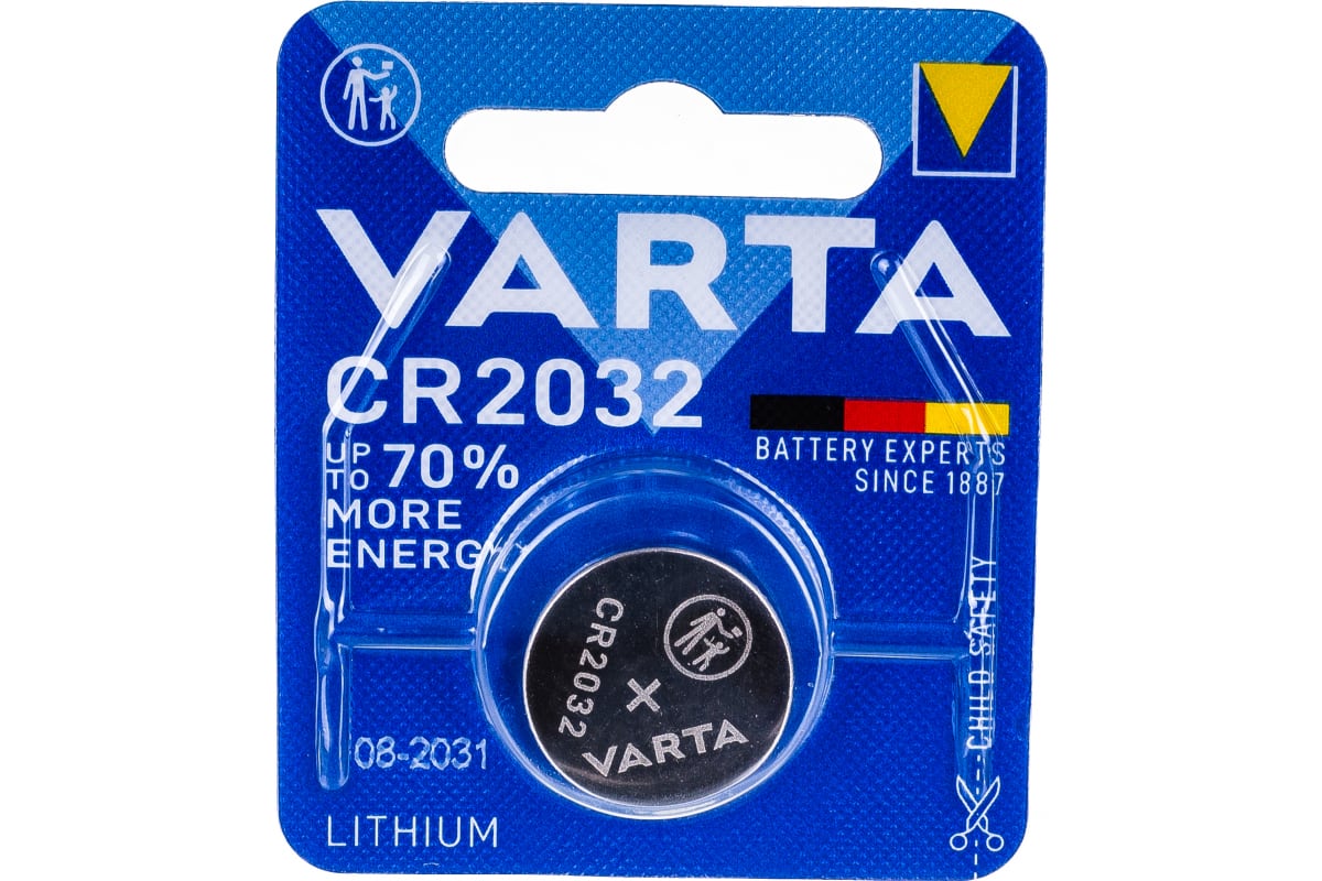 Элемент питания Varta ELECTRONICS CR 2032 6032101401 - купить в Москве, цены на Мегамаркет | 100057208551