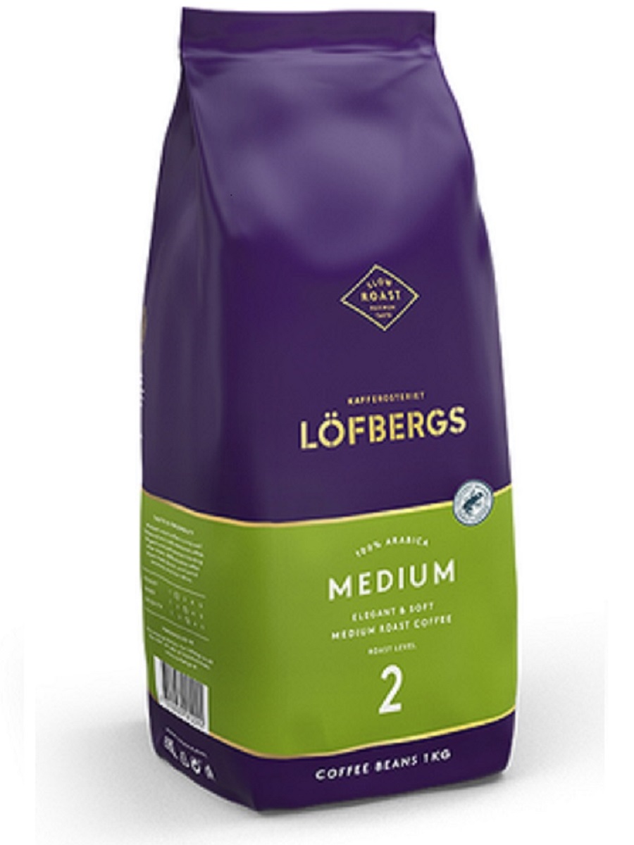 Купить кофе в зернах Lofbergs Medium Roast 1кг, цены на Мегамаркет | Артикул: 600000805539
