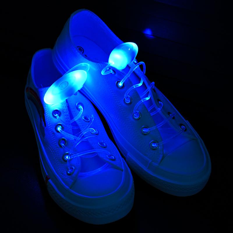 Шнурки для обуви светящиеся с LED подсветкой blue
