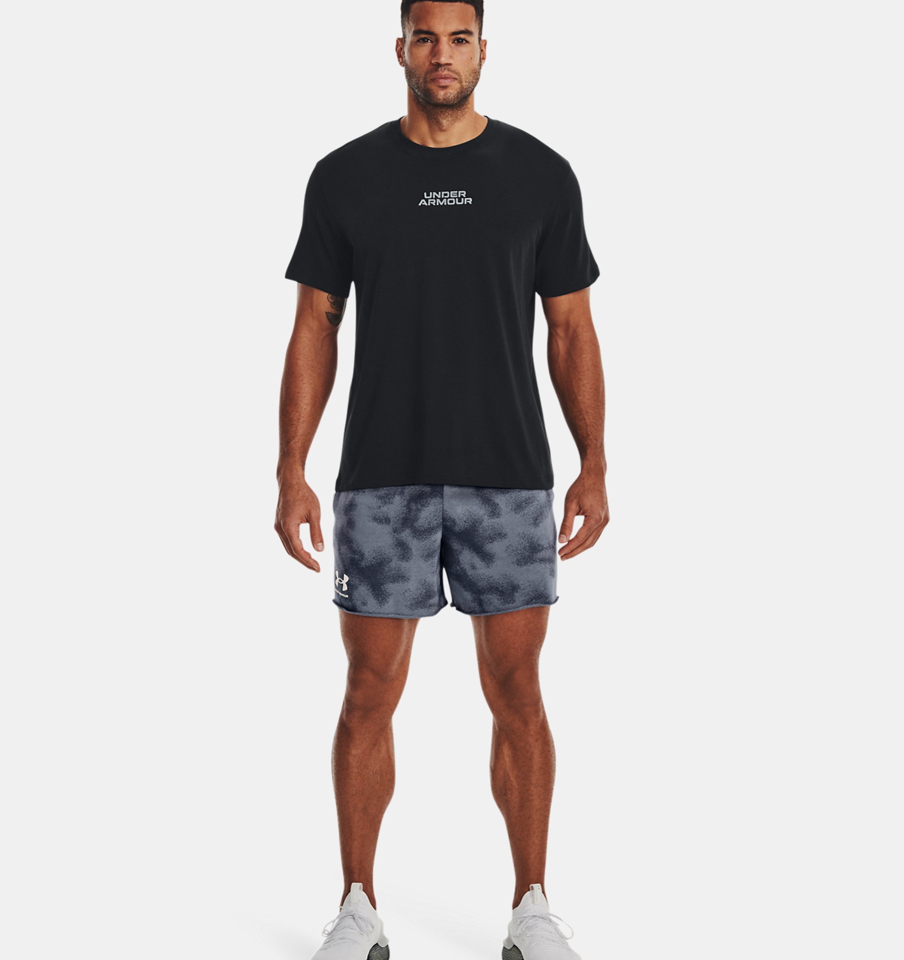 Спортивные шорты мужские Under Armour UA Rival Terry 6" Shorts 1377578-044 серые M - купить в Москве, цены на Мегамаркет | 100058644771