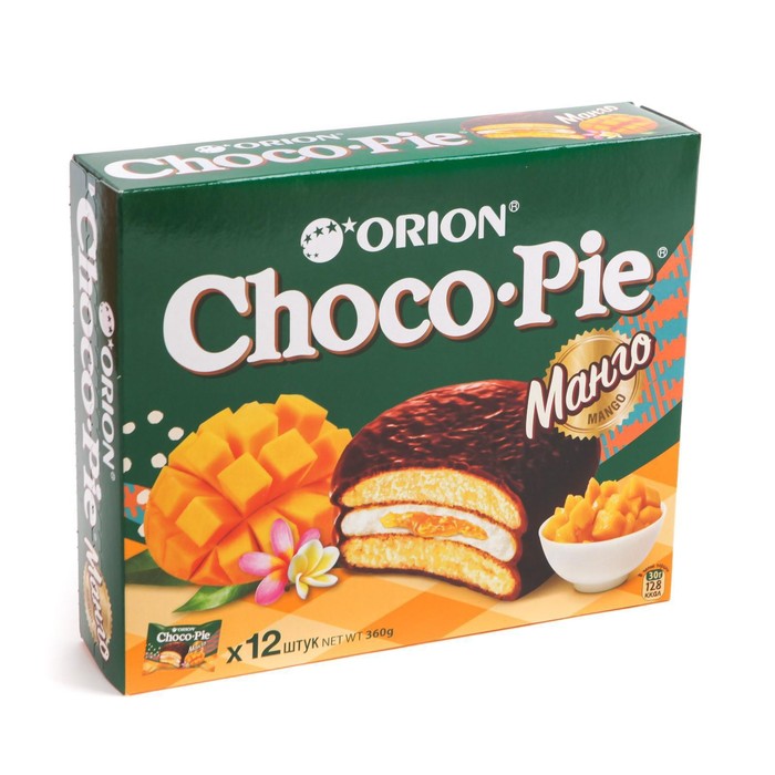 Печенье orion choco pie. Печенье Чоко-Пай Орион манго, 360г. Choco pie 12 шт. Чоко Пай Орион манго 12. Печенье Чоко-Пай манго 12*30г Orion.