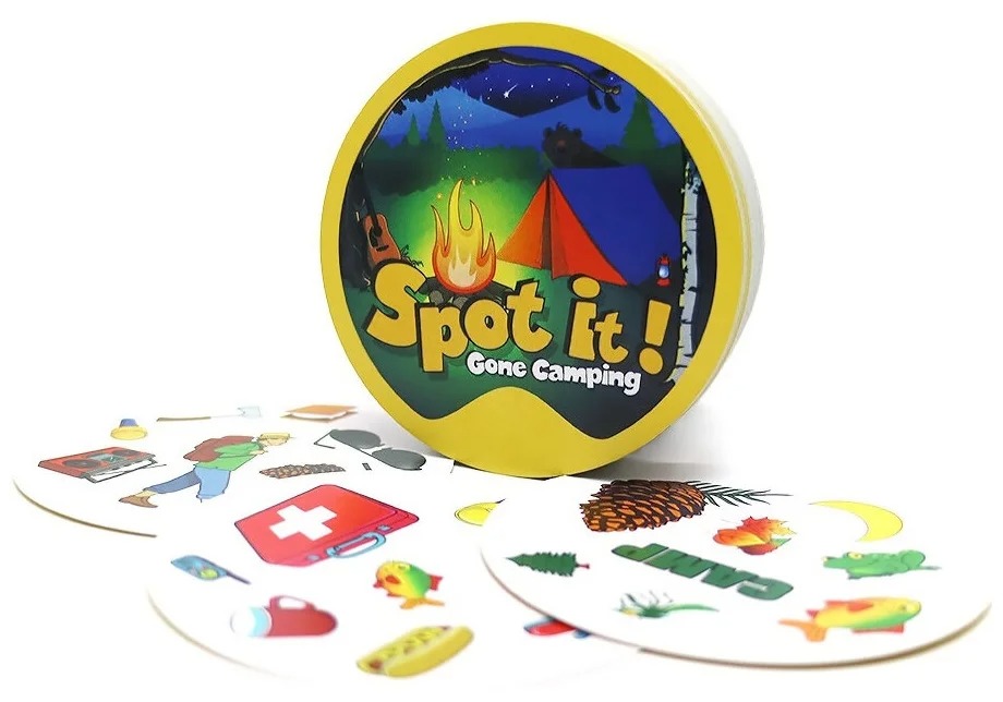 Spot it игра. Double spot игра. Настольные игры кемпинг. Spot it gone Camping.