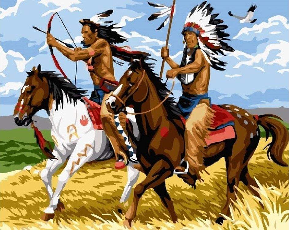 Что означает индейцы. Индейцы живопись. Индеец иллюстрация. Индейцы на охоте. Индеец на лошади.