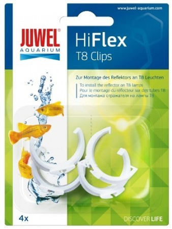 Клипсы для отражателей для аквариумов JUWEL HiFlex T8 Clips, пластиковые, 4 шт