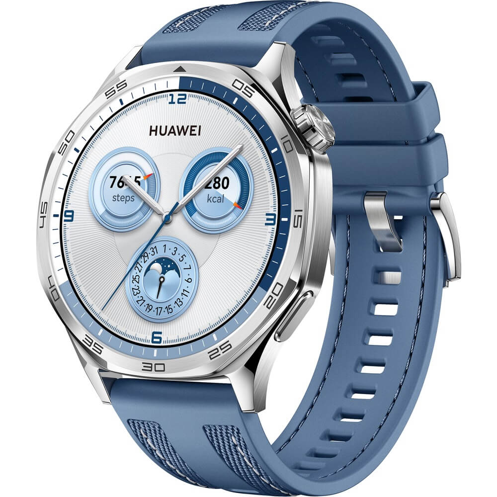 Смарт-часы Huawei Watch GT 5 55020DGJ Blue Woven голубой/голубой - купить в Эльдорадо, цена на Мегамаркет