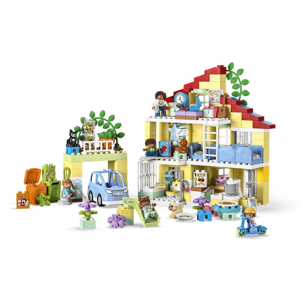 Купить конструктор Lego Duplo Семейный дом 3 в 1, 218 деталей, 10994, цены  на Мегамаркет | Артикул: 100056152805