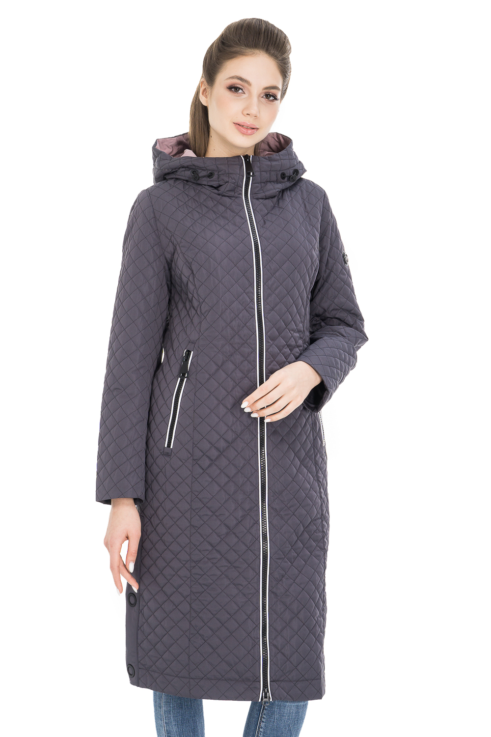 Пальто женское OHARA CC-20901 серое 44 RU