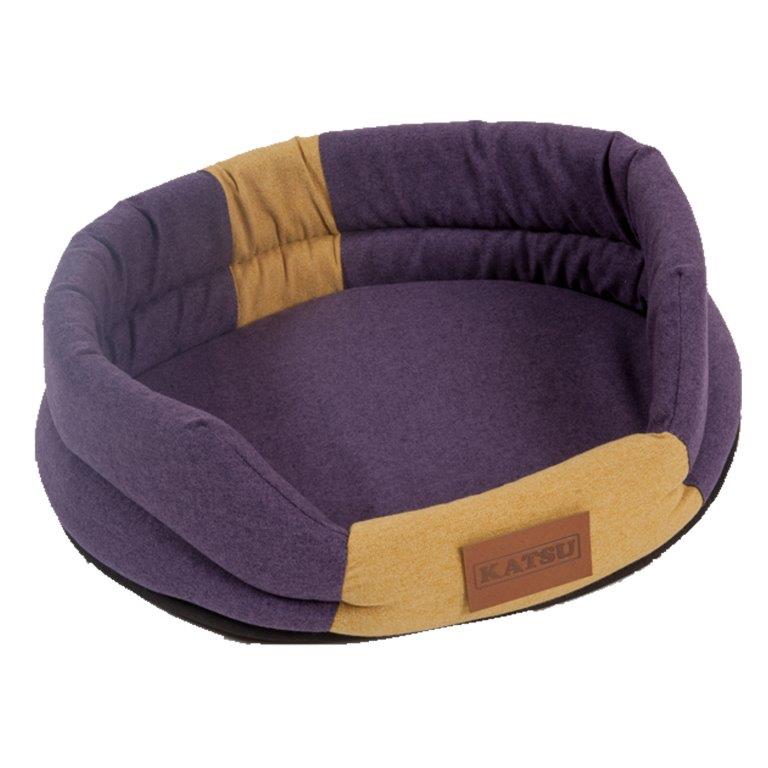 Лежанка для собак Katsu Animal, фиолетовый, желтый, M, 60x72x25см
