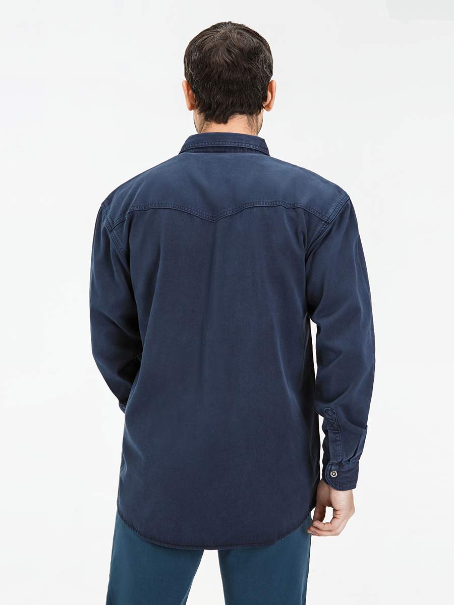 Джинсовая рубашка мужская Velocity PRIME 16-V03N синяя L