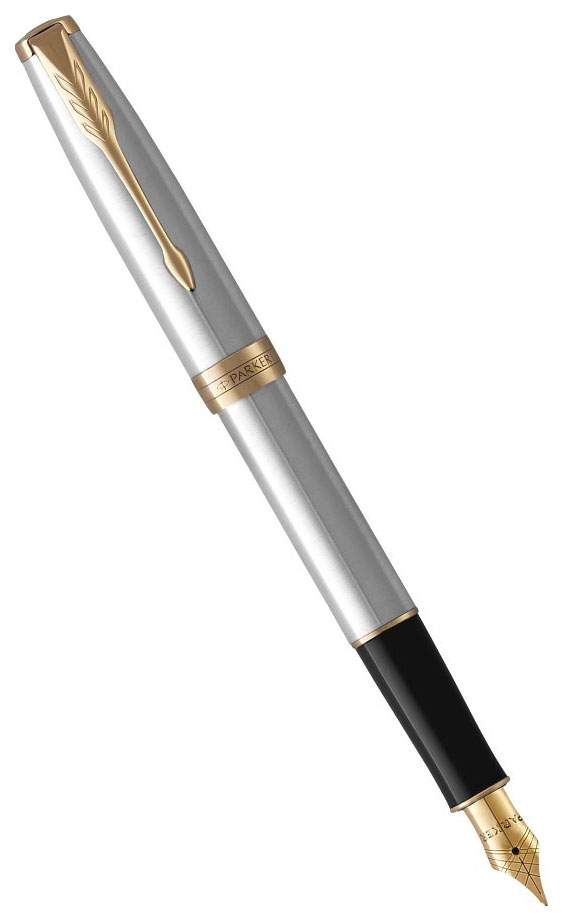 Ручка перьевая Parker Sonnet Core - Stainless Steel GT, F, BL