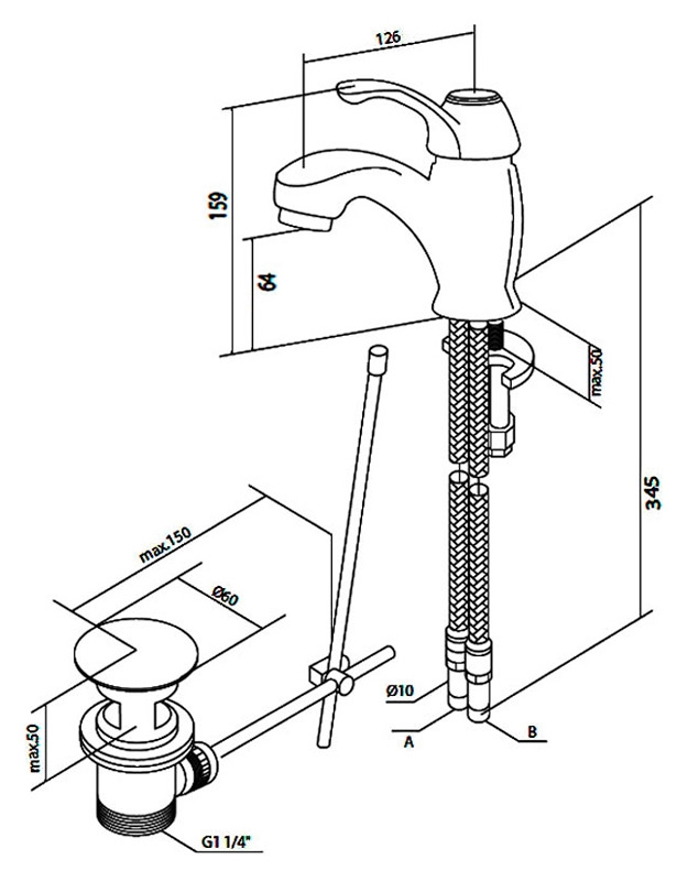 Смеситель для раковины Am pm F5004000 Inspire - цена, фото - купить в Москве, СП