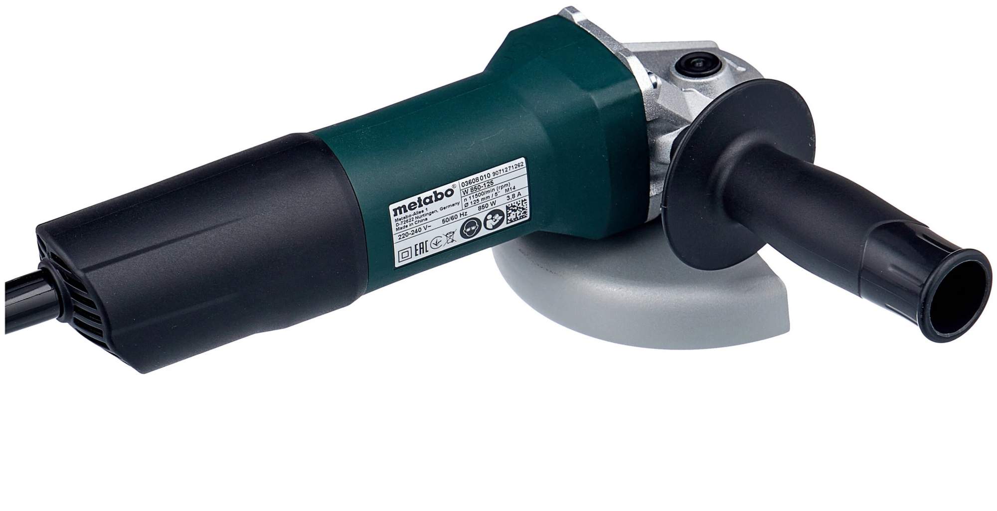 Угловая шлифовальная машина METABO W 850-125 603608010 купить в  интернет-магазине, цены на Мегамаркет