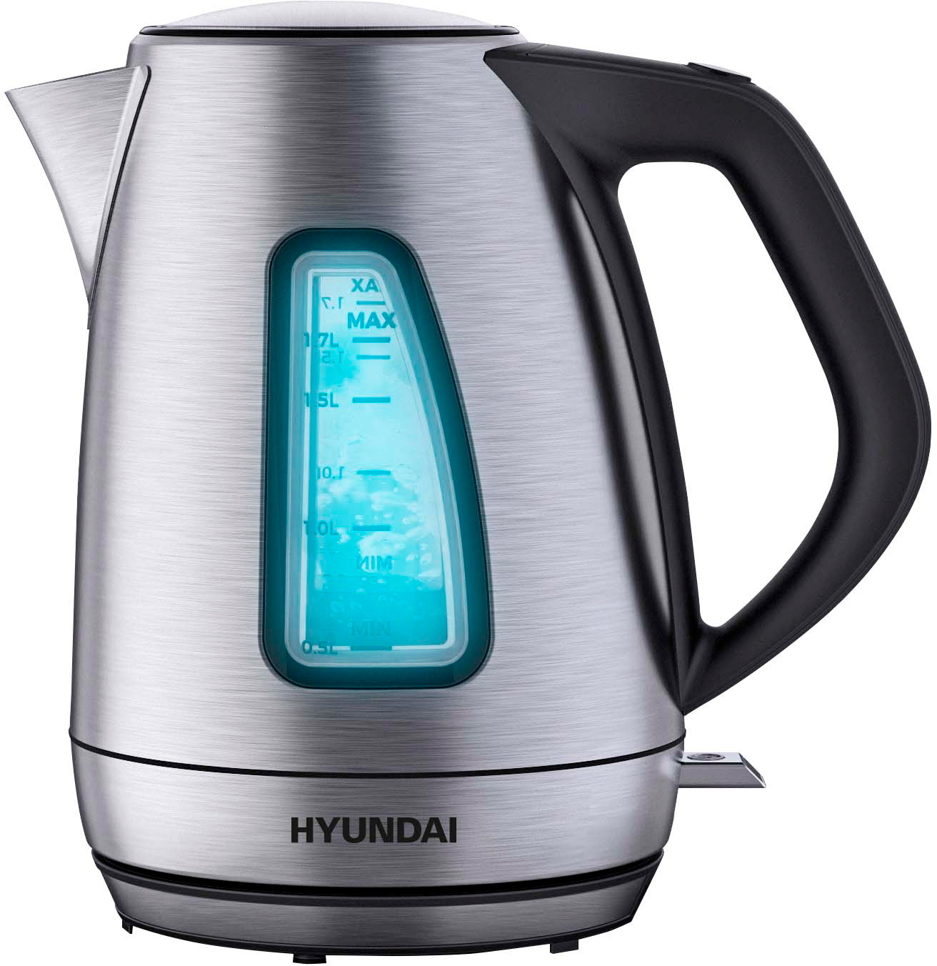 Чайник электрический HYUNDAI HYK-S3609 1.7 л серебристый, купить в Москве, цены в интернет-магазинах на Мегамаркет