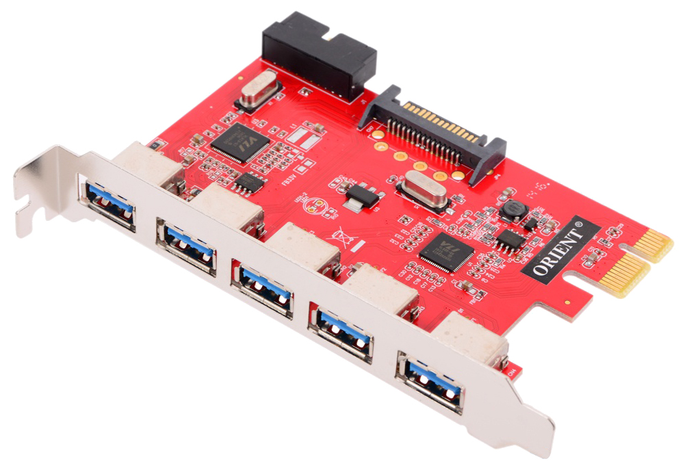 PCI-e контроллер USB ORIENT VA-3U5219PE VL805+VL813 chipset