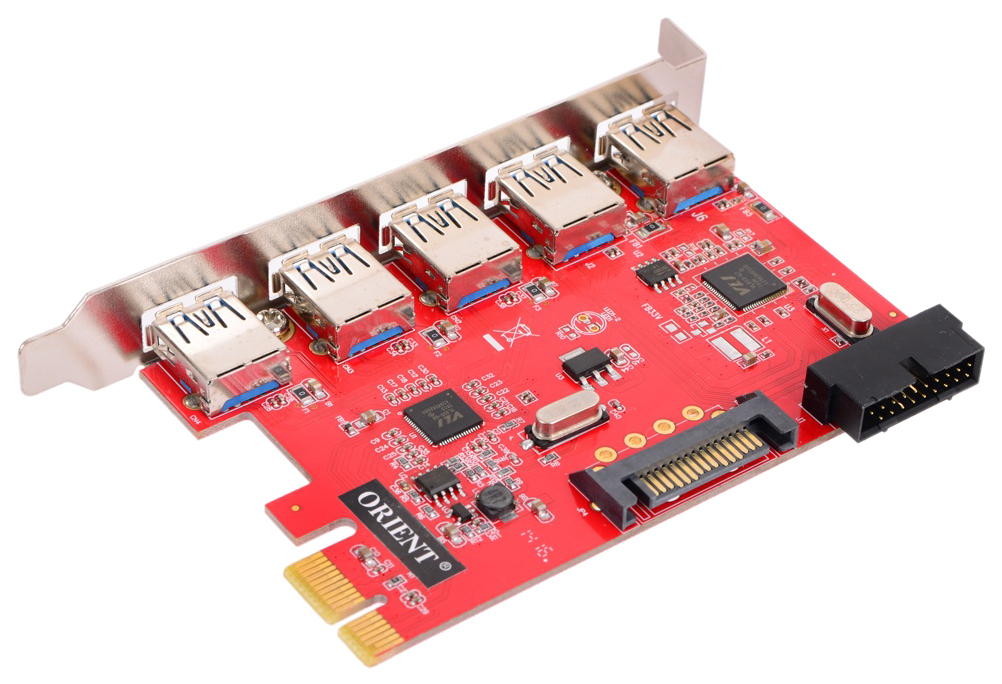 PCI-e контроллер USB ORIENT VA-3U5219PE VL805+VL813 chipset