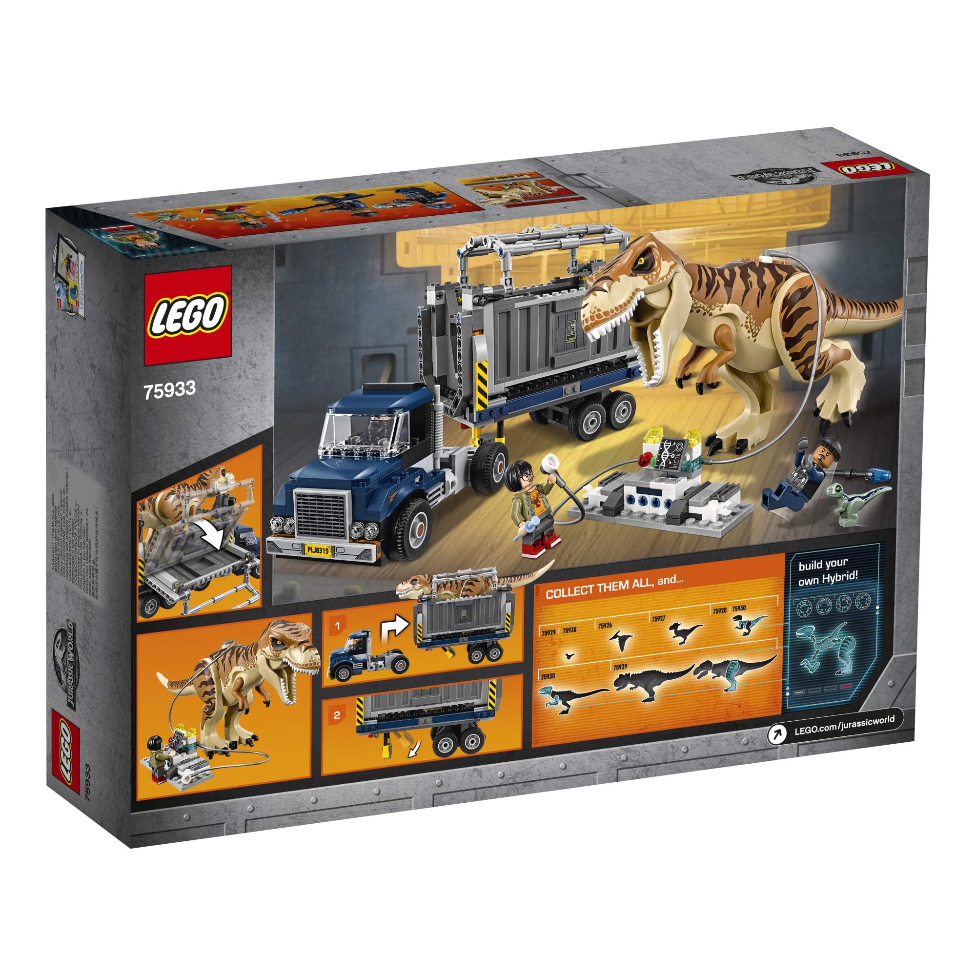 Купить конструктор LEGO Jurassic World Транспорт для перевозки Ти-Рекса  75933, цены на Мегамаркет | Артикул: 100023424101