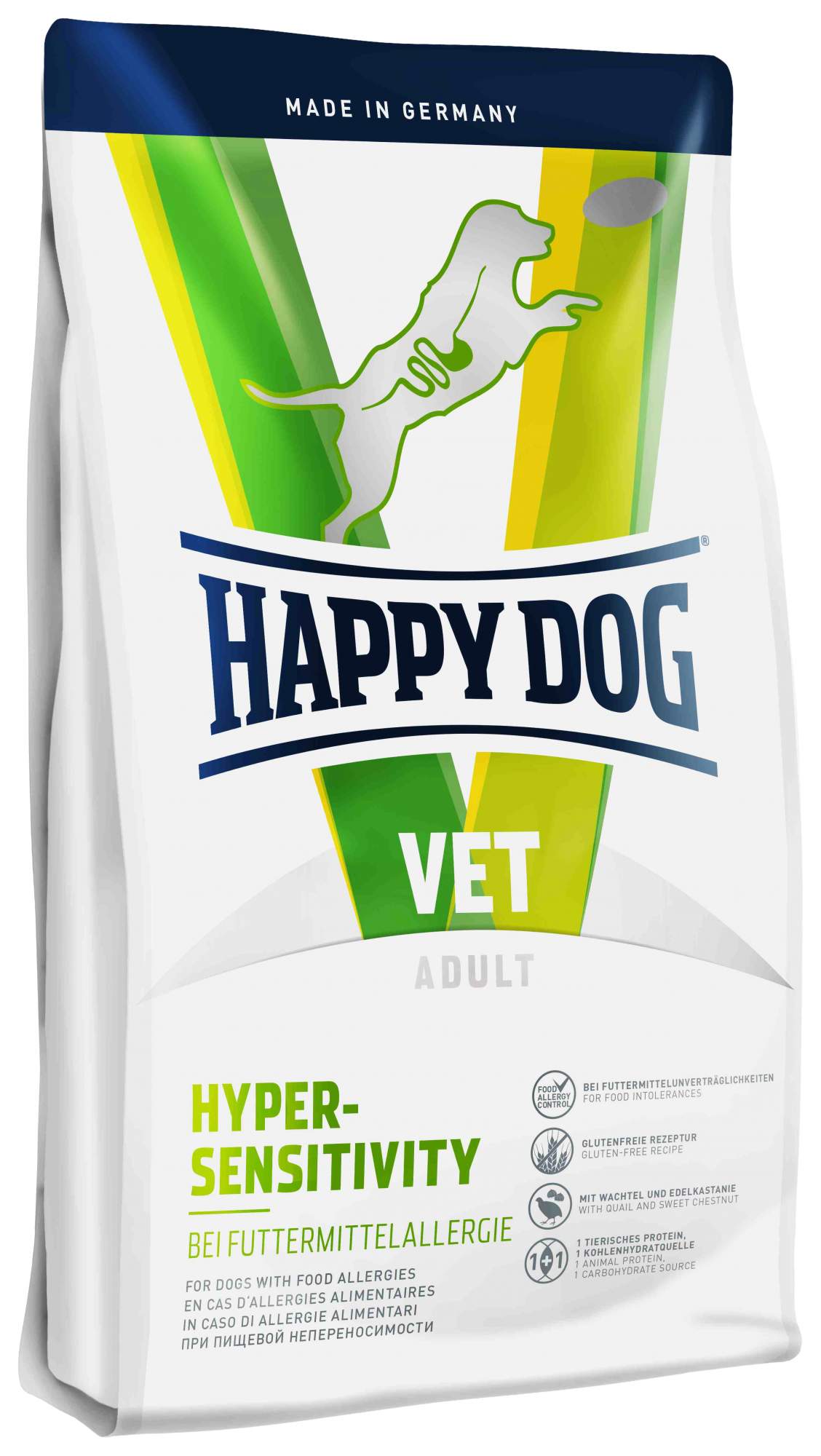 Сухой корм для собак Happy Dog Vet Adult Hyper-Sensitivity, при аллергии, мясо, 12,5кг