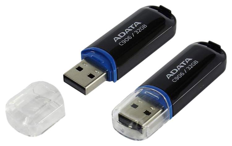 Флешка ADATA C906 32ГБ Black (AC906-32G-RBK), купить в Москве, цены в интернет-магазинах на Мегамаркет