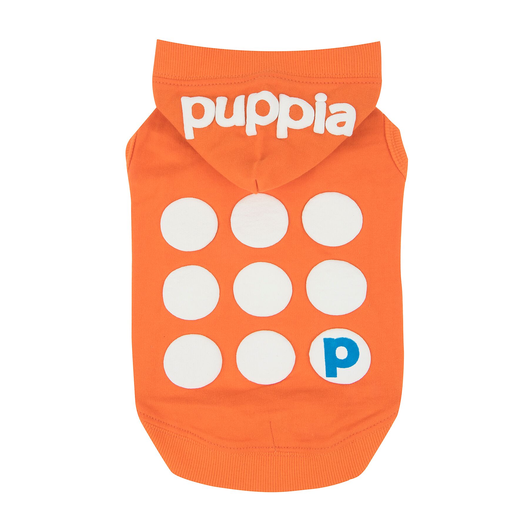 Футболка с капюшоном для собак Puppia Emmy оранжевая, размер XS