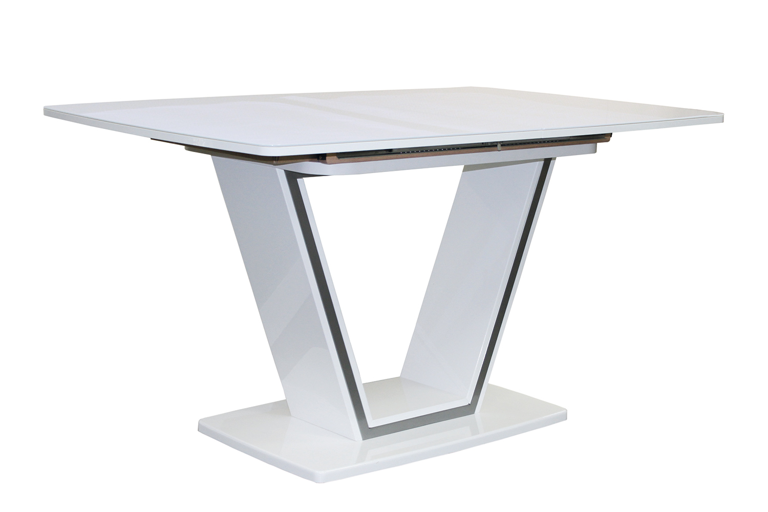 Кухонный стол Hoff 75х140х90 см, белый/серебристый