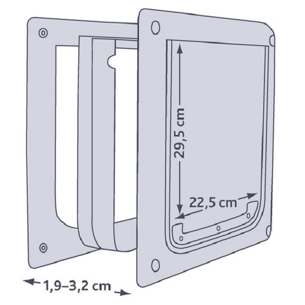 Дверца для животных TRIXIE 2-Way Flap, белая, 22,5х29,5см