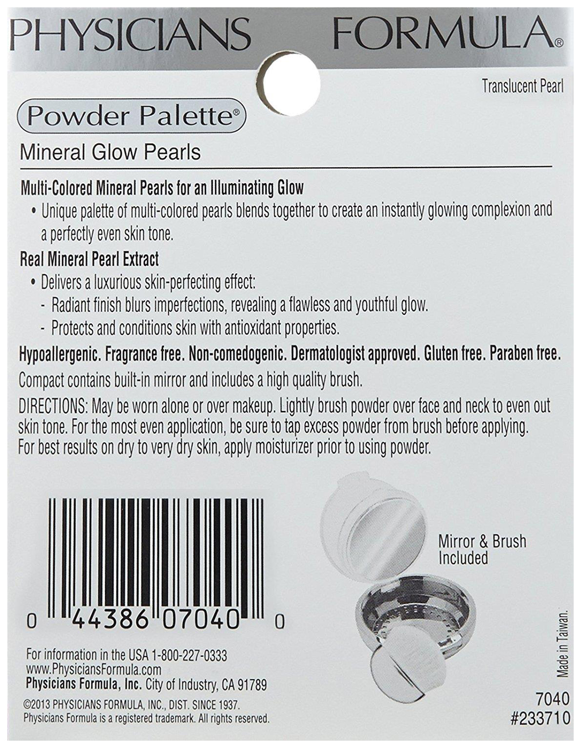 Хайлайтер для лица Physicians Formula Powder Palette Mineral Glow Pearls Powder Прозрачный