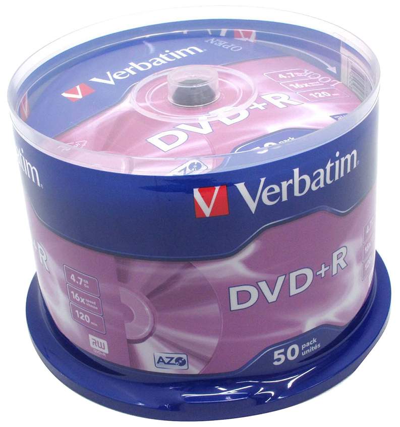 Диск для записи Verbatim DVD+R 50 Шт - купить в Ресурс-Медиа, цена на Мегамаркет