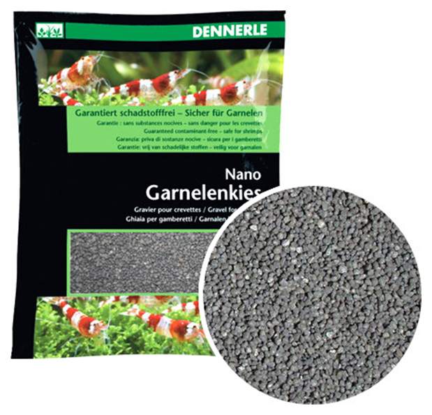 Грунт для аквариума Dennerle Nano Garnelenkies 2 кг Серый